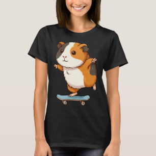 Camiseta Porquinho-da-índia engraçado G skatista skateboard