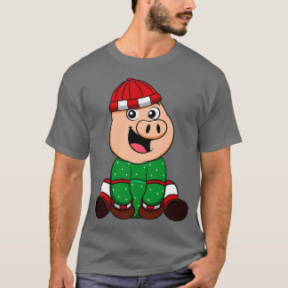 Camiseta Porquinho de inverno Porco 1