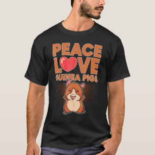 Camiseta Porquinhos-da-índia de amor pela paz para porcos-d
