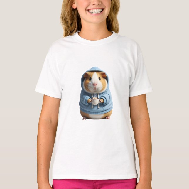 Camiseta Porquinhos-da-índia Kids de Cacau Aconchegante (Frente)