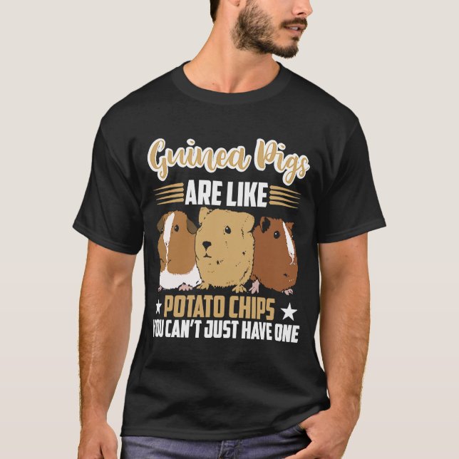 Camiseta porquinhos-da-índia são como batatas fritas (Frente)