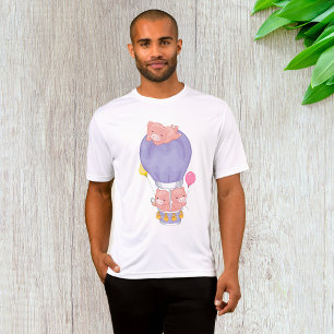 Camiseta Porquinhos Voadores em Balão de Ar Quente