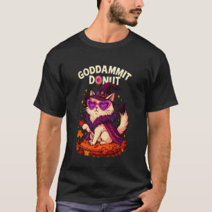 Camiseta Porra Donut Bruxa Diva Gato Divertido Halloween Pe