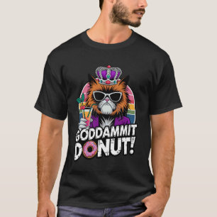 Camiseta Porra Donut Princesa Gata Óculos Engraçado