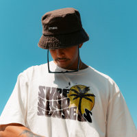 Pôrs do sol de areia do Surf Retro Palm Tree Beach