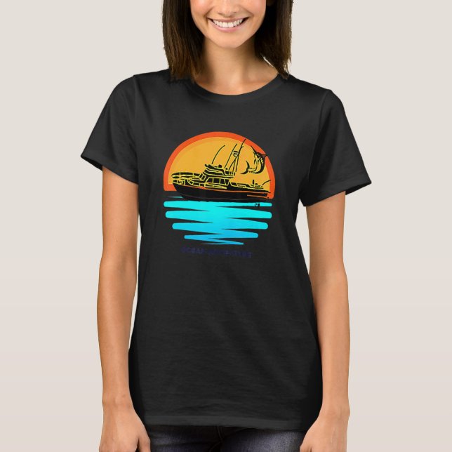 Camiseta Pôrs do sol de Mens Alexi Ricci Hawaii Ocean (Frente)