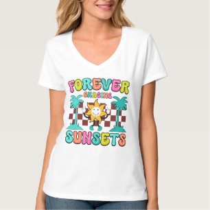 Camiseta Pôrs do sol de praia bonitos fazem arte