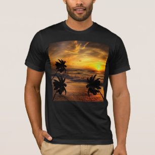 Camiseta PÔRS DO SOL DE RASTREAMENTO NATUREZA DA CENA T-Shi