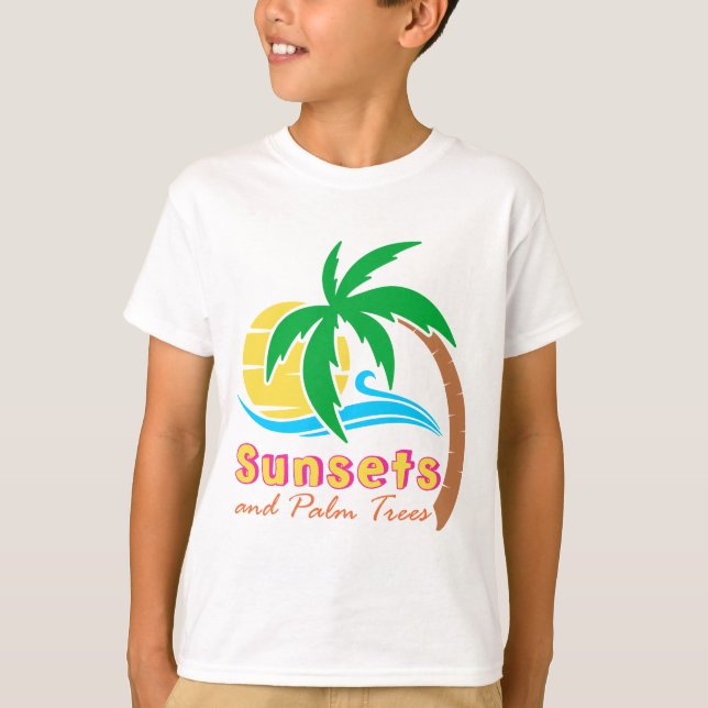 Camiseta Pôrs do sol E Palmeiras (Frente)