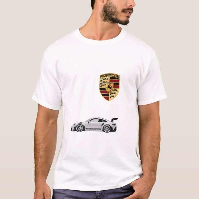 Camiseta Porsche de Carros, de uso masculino (Frente)