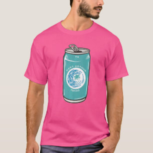 Camiseta Port Arthur Texas Tx Beach Beer Soda Can Souvenir