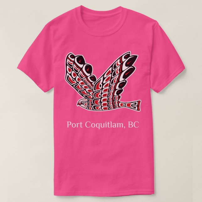 Camiseta Port Coquitlam Redail Hawk Native Bird of Prey A (Frente do Design)