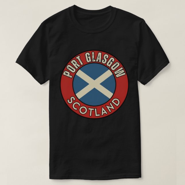 Camiseta Port Glasgow, Escócia (Frente do Design)