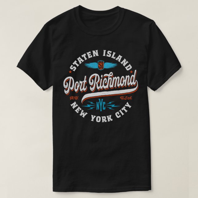 Camiseta Port Richmond Nova Iorque Staten Island (Frente do Design)