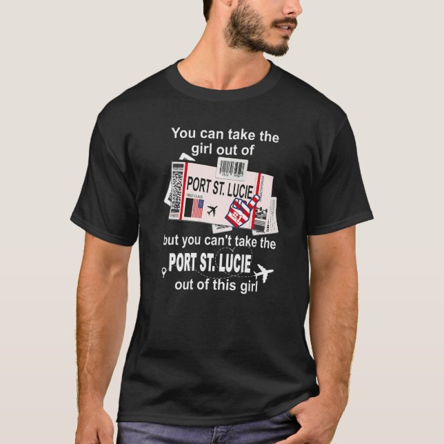 Camiseta Port St Lucie Boarding Pass  Port St Lucie Girl (Frente)