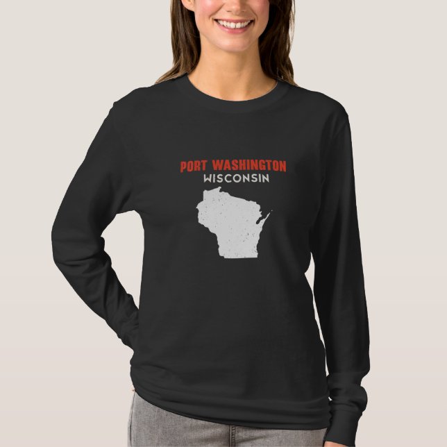 Camiseta Port Washington USA State America Travel Montanan  (Frente)