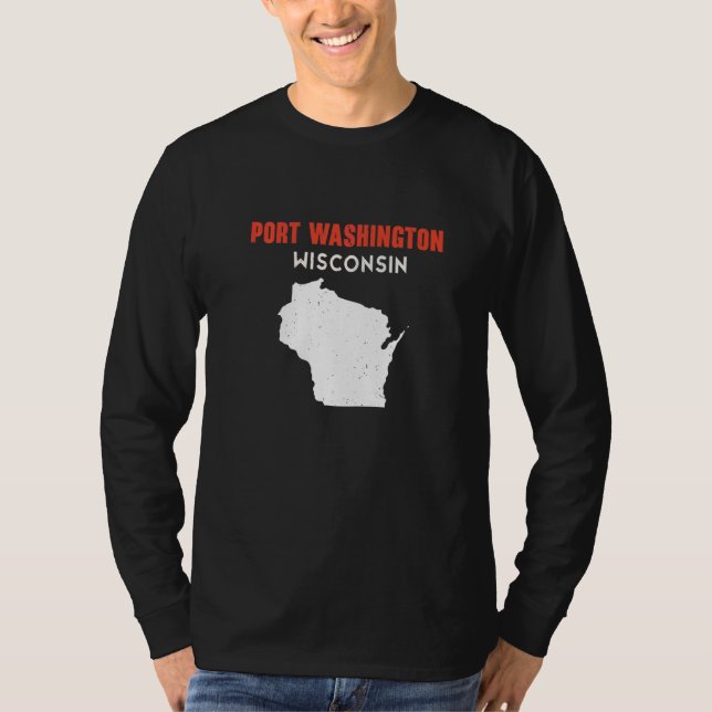 Camiseta Port Washington USA State America Travel Montanan  (Frente)
