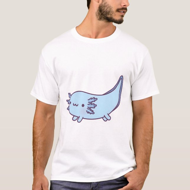 Camiseta Porta Axolotl azul-curva (Frente)