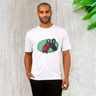 Camiseta Porta copos do cilindro colorido vermelho