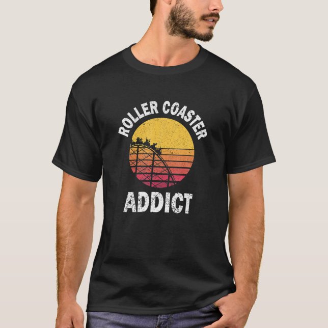 Camiseta Porta copos Roller Addicto Engraçado Equipe de Par (Frente)