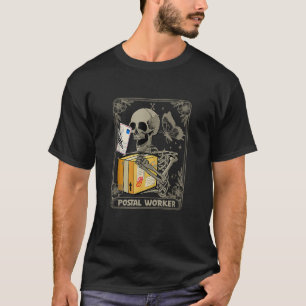 Camiseta Porta-correio Spooky Carrier Funny Skeleton Postal