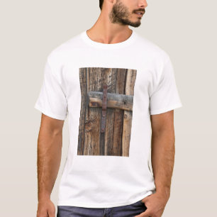 Camiseta Porta de madeira close-up, Califórnia