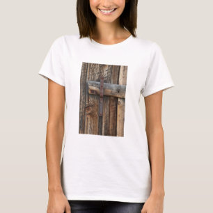 Camiseta Porta de madeira close-up, Califórnia