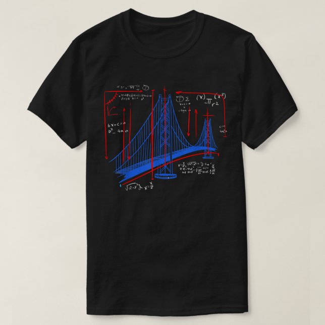 CAMISETA PORTA DE OURO DE DESENHO DE DESIGN DA BRIDGE SAN F (Frente do Design)