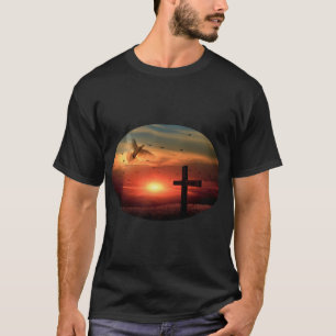Camiseta Porta de ressurreição Sunset e Cruzamento