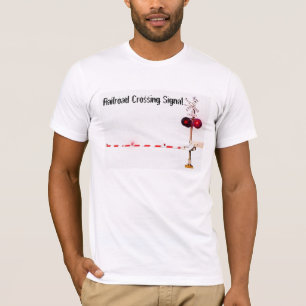 Camiseta Porta do sinal de cruzamento da estrada de ferro