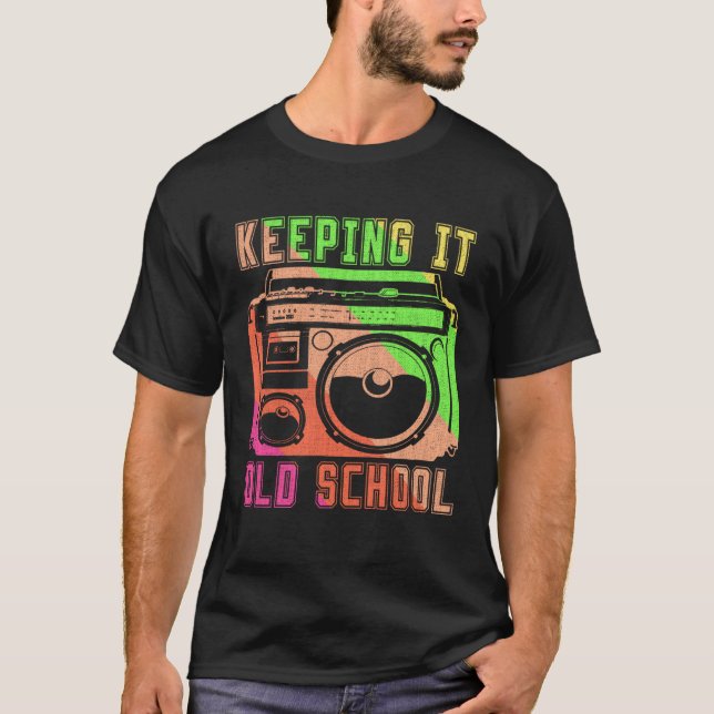 Camiseta Portable stereo 80s 90s Retro Music (Frente)