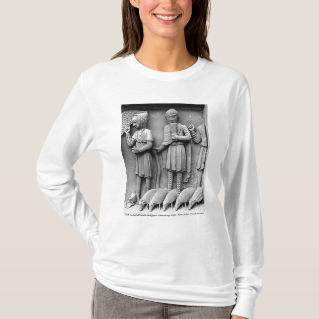 Camiseta Portal ocidental, porta sul, tímpano que epicting (Frente)