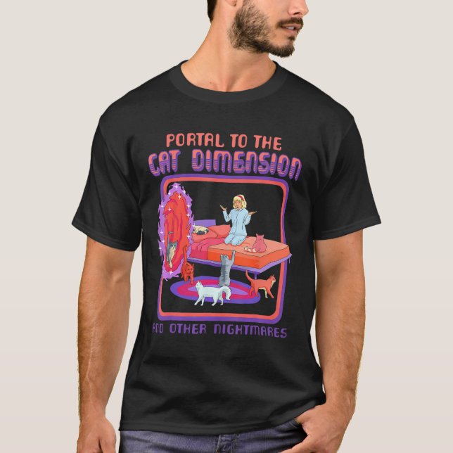 Camiseta Portal Para A Dimensão Cat Engraçado Gatinho (Frente)