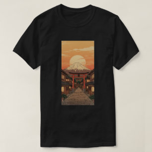 Camiseta Portão para Fuji - Arte Tradicional Japonesa do Pô