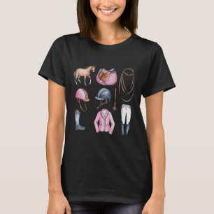 Camiseta Portas Ancoradas de Cavalo Cor-de-rosa, Calçadas E