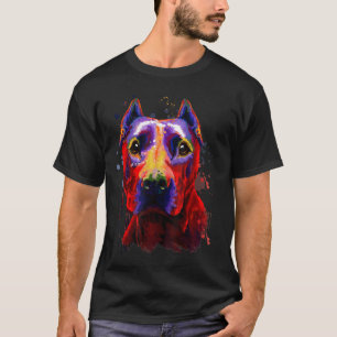 Camiseta Porte de abertura colorido do cachorro sem garra