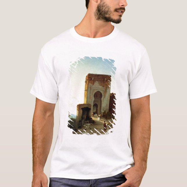 Camiseta Porte de Justiça, Alhambra, Granada (óleo em (Frente)
