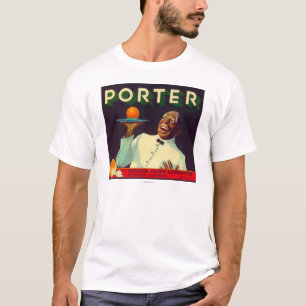 Camiseta Porteiro LabelPorterville alaranjado, CA