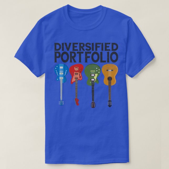 Camiseta Portfólio Diversificado de Guitarras Elétricas Acu (Frente do Design)