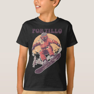 Camiseta Portillo Chile Retro Snowboard