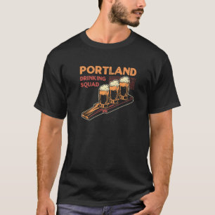 Camiseta Portland Bebendo Squad Maine Beer Me Booze Alcoho