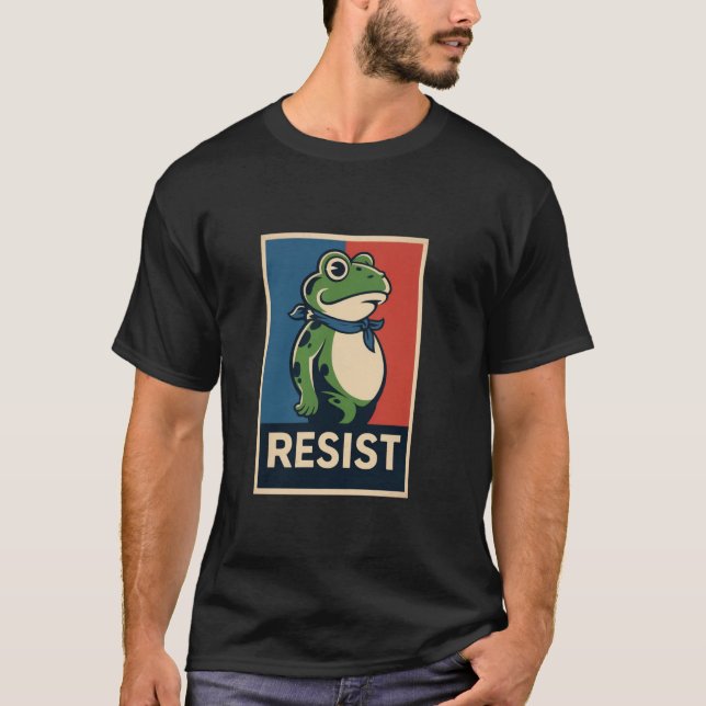 Camiseta Portland Frog Protest Anti Ice Resistance I Stand  (Frente)
