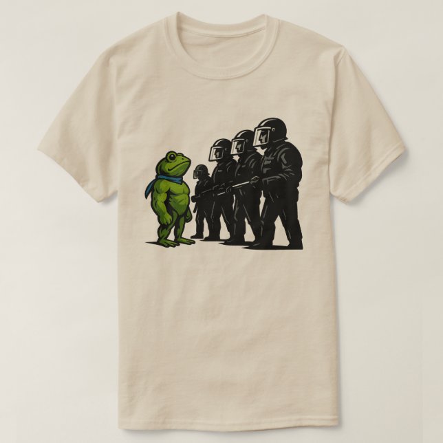 Camiseta Portland Frog Protest l Resist Frog Portland Frog  (Frente do Design)
