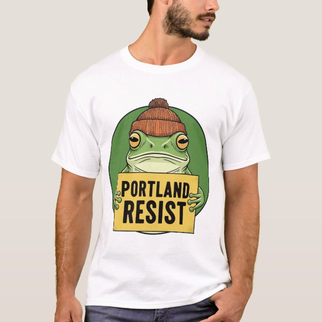 Camiseta Portland Frog Resist Activist  (Frente)