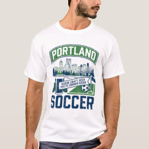 Camiseta Portland Futebol Rose City Botas Douradas