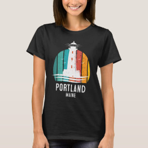 Camiseta Portland Maine Retro Vintage Idea de Farol Desig