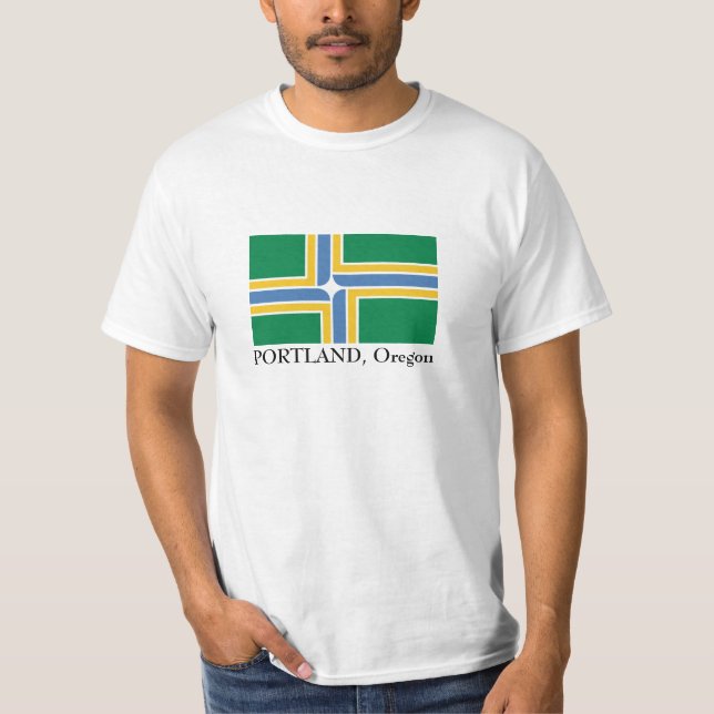Camiseta Portland, Oregon Flag (Frente)