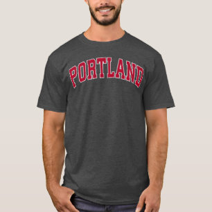 Camiseta Portland Oregon Ou Esportes Vermelho retrô