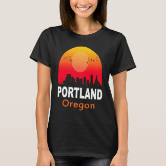 Camiseta Portland Oregon Vintage Sunset Retro City State EU
