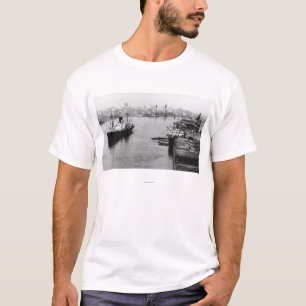 Camiseta Portland, OU cais da madeira serrada da vista e